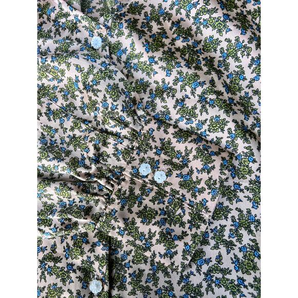 Women's Levis XL Delany Button Front Blouse Flowy Satin Floral - Picture 7 of 9